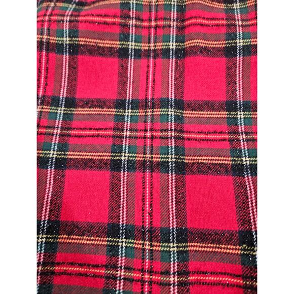Talbots Red Tartan Plaid Holiday Skirt Wool Blend Classic Preppy Size 8 - Picture 2 of 9